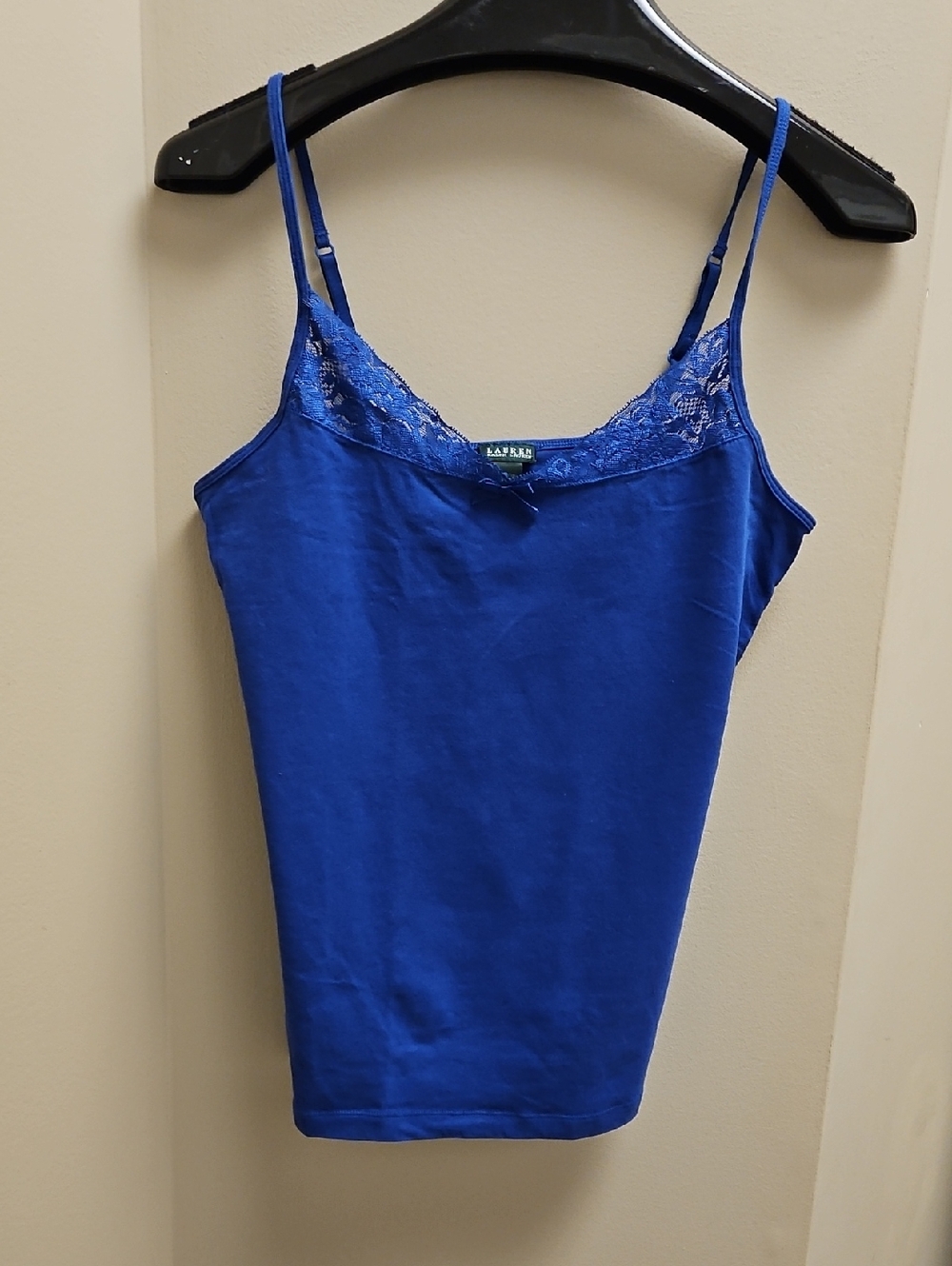 Ralph Lauren Cobalt Blue Lace-Trim Camisole